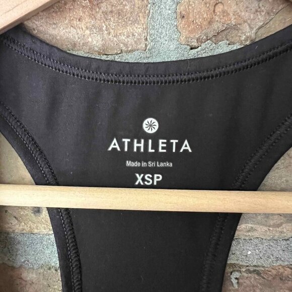 Athleta Tank Top Womens Momentum Seamless Black Workout Active Small Petite mulb - Picture 2 of 9